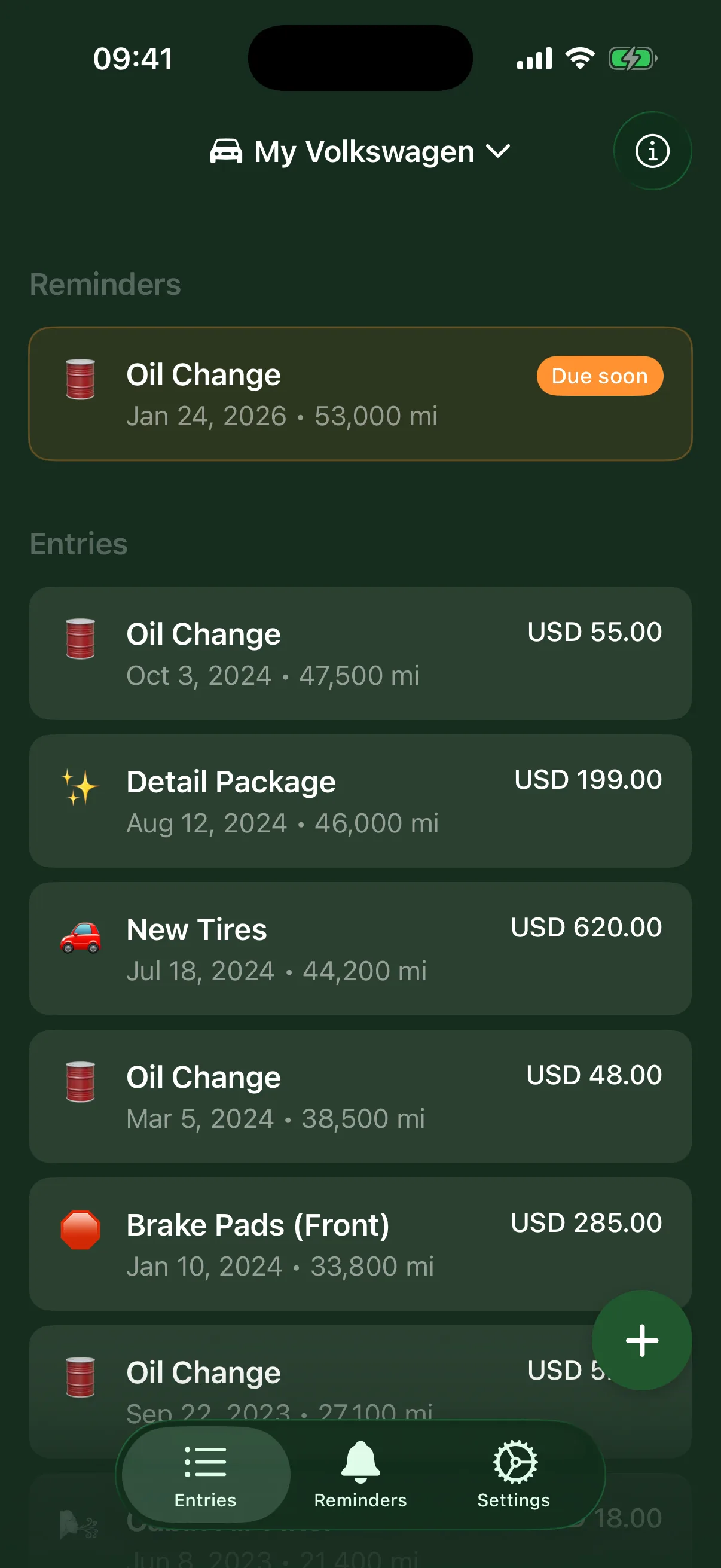WhenService app screenshot